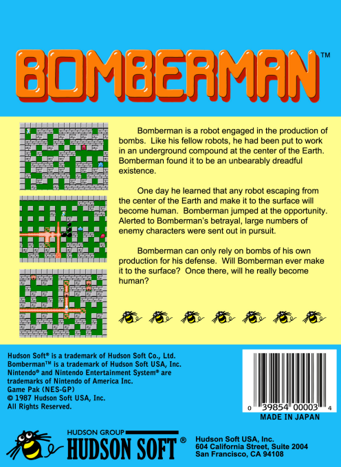 Bomberman box art for Famicom
